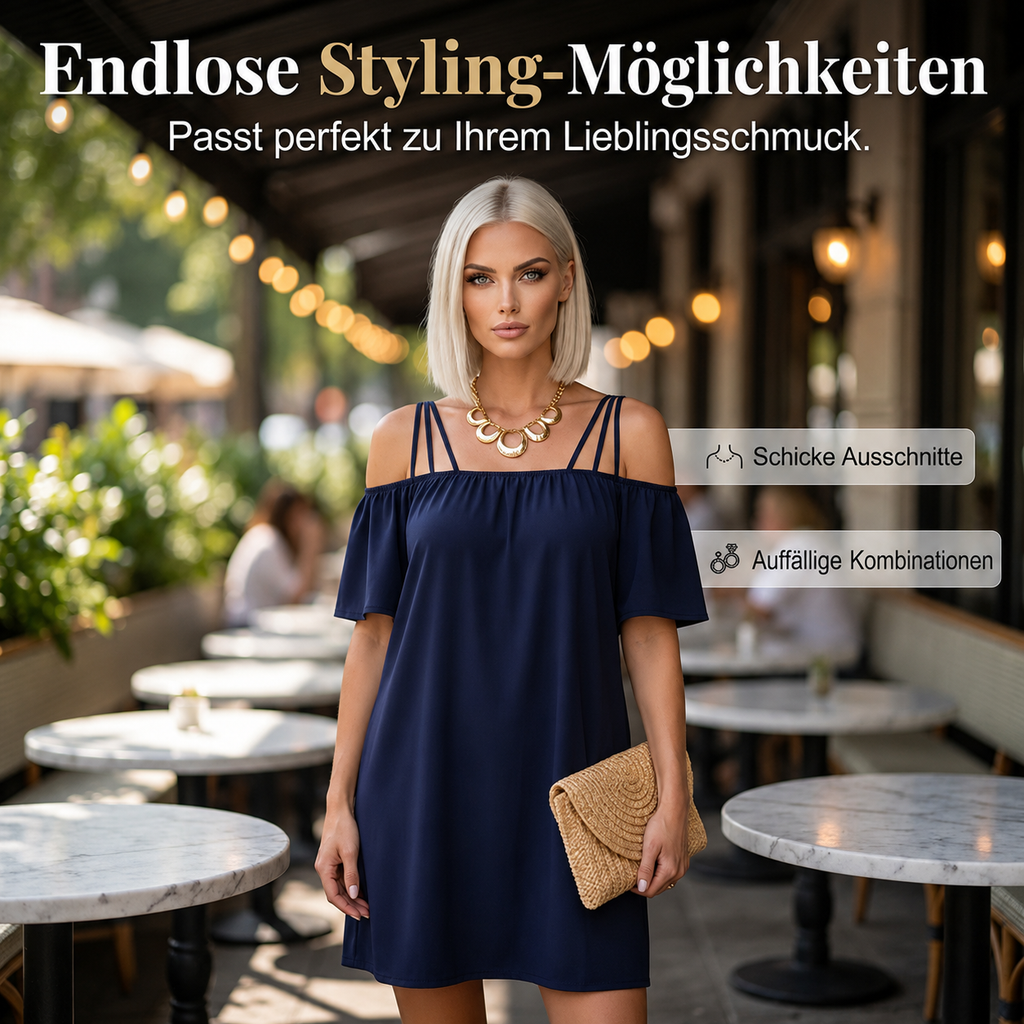 Rosevida | Robe mini décontractée avec de fines bretelles spaghetti