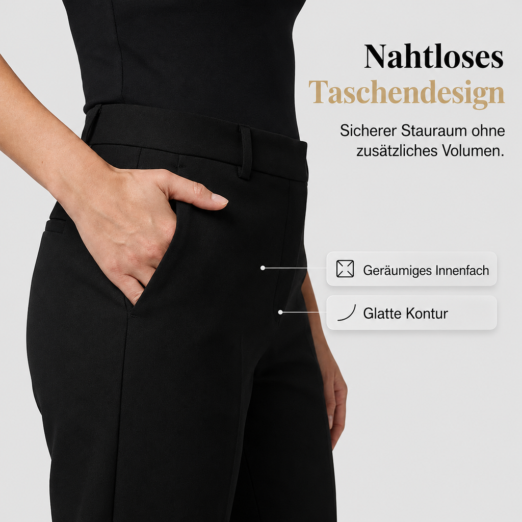 Claerra | Pantalon taille haute sculptant avec jambe large