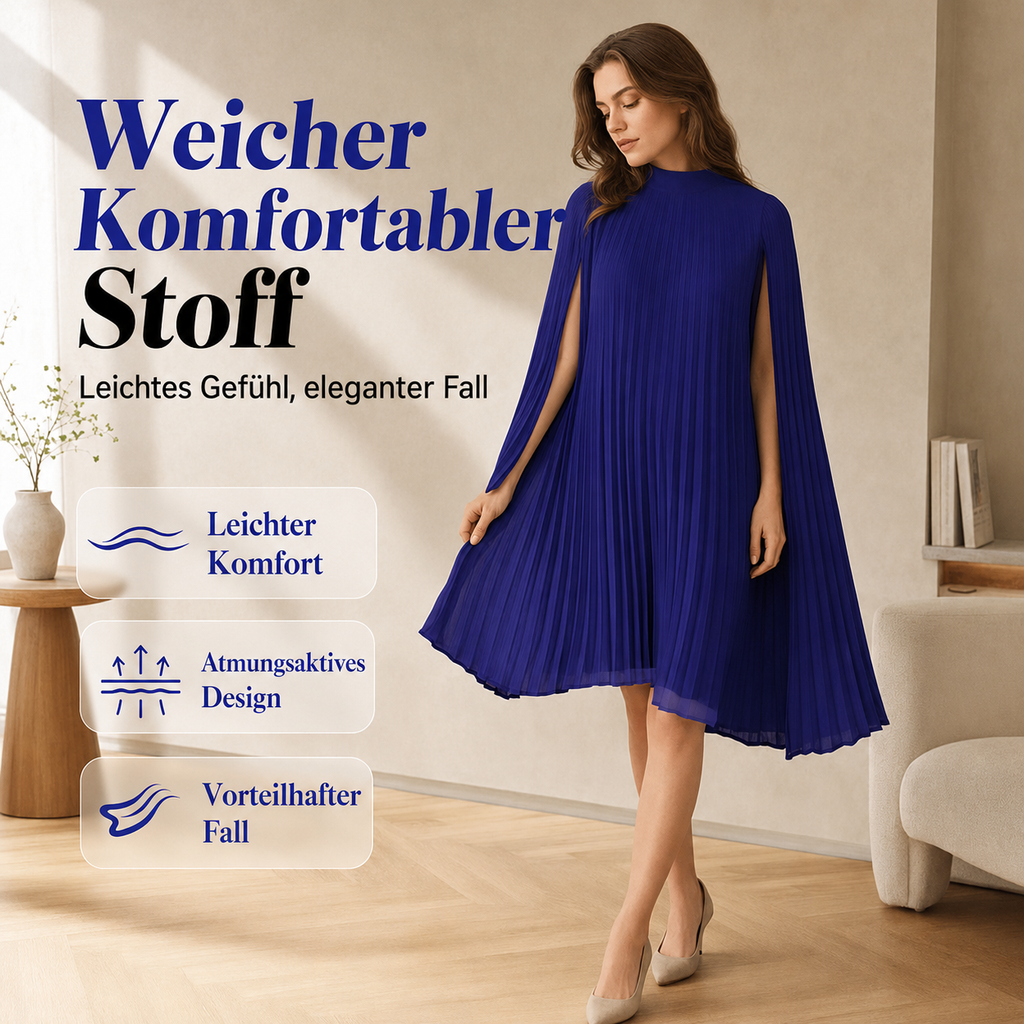 Cyriss | Robe Mini Élégante avec Manches Cape Fluides