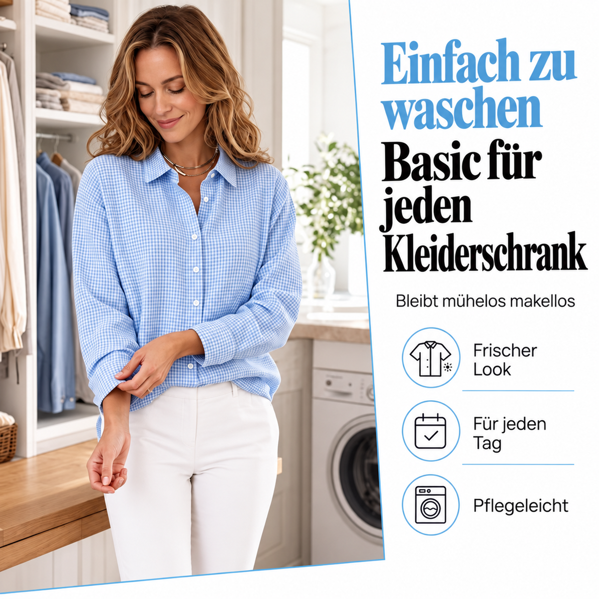 Clarisse | Chemise à carreaux rétro pour femmes avec boutons