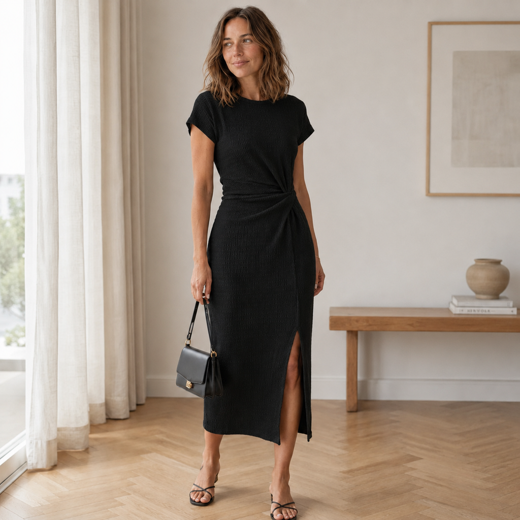 Almathy | Robe midi nouée avec fente latérale