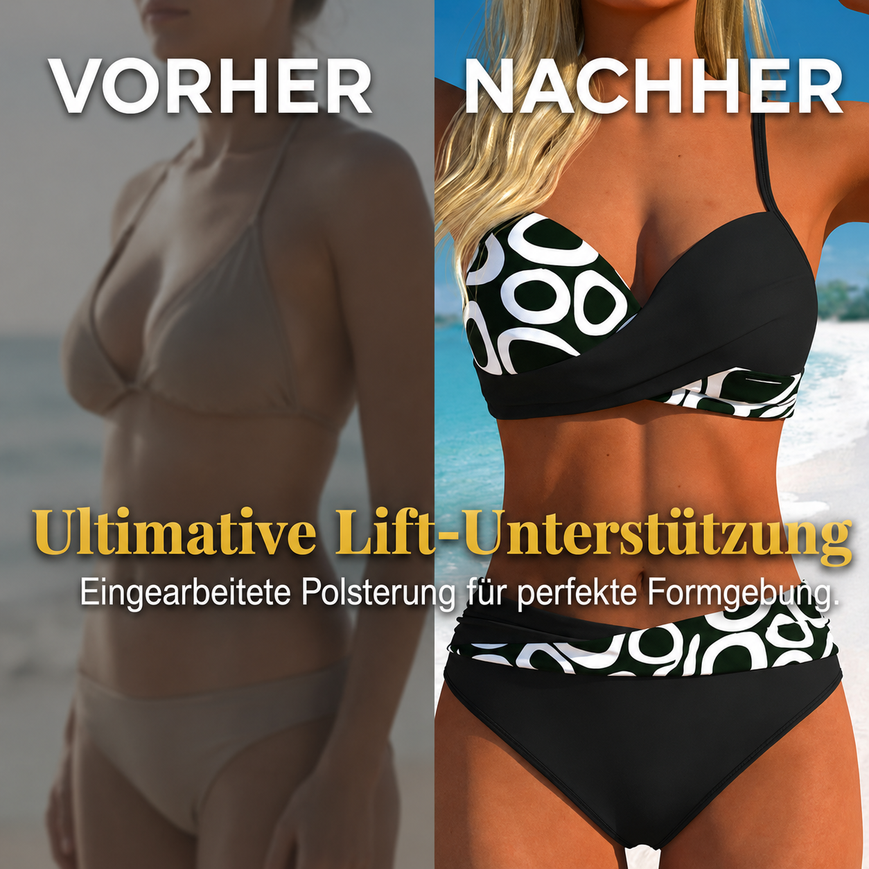 Amelisse | Bikini enveloppant féminin avec effet push-up