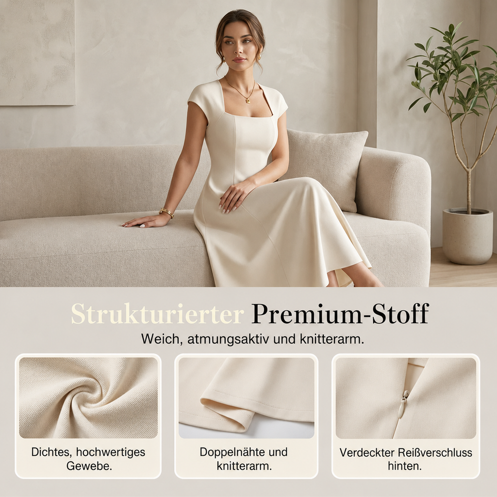 Bethiena | Robe élégante en A avec décolleté carré