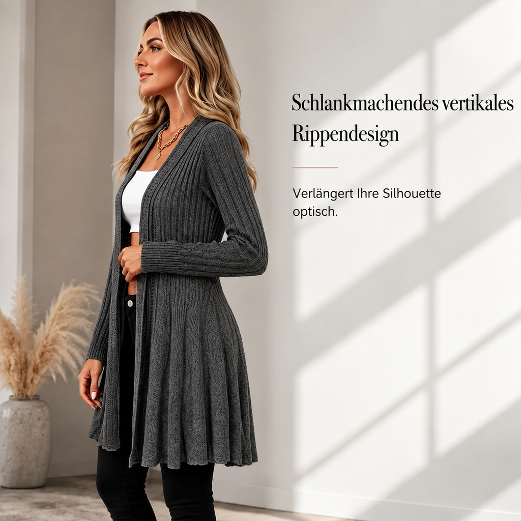 Aichaa | Élégant long cardigan pour femmes avec devant ouvert