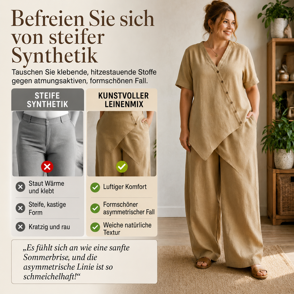 Osterlah | Ensemble asymétrique à deux pièces avec pantalon large