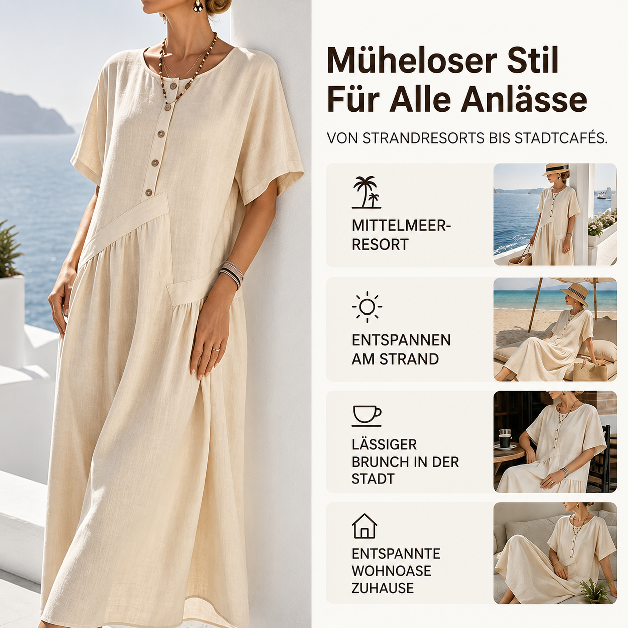 Pamilla | Robe maxi polyvalente pour le quotidien et les vacances