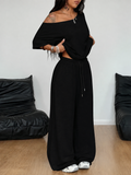 Korinna | Ensemble deux pièces sans épaules avec pantalon large