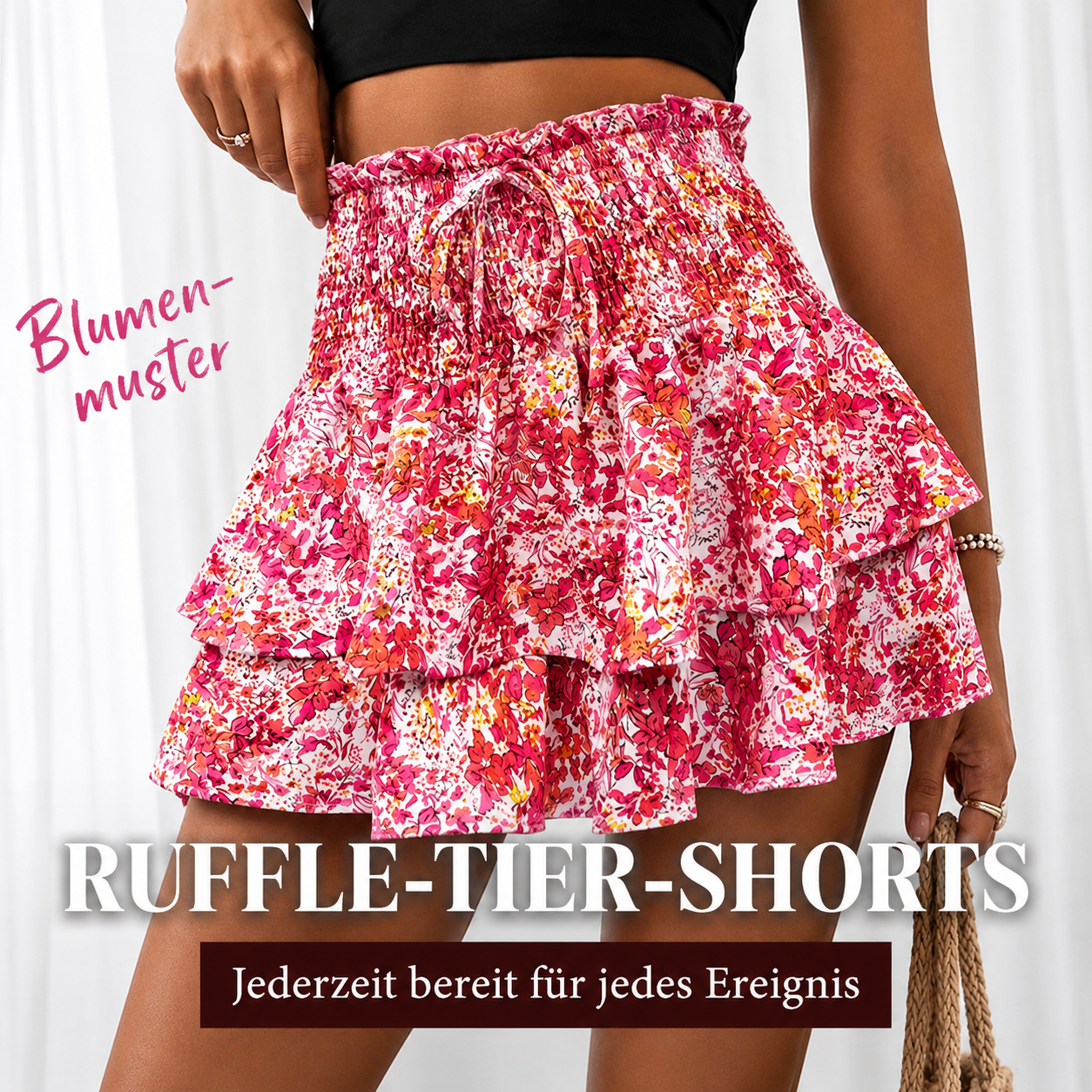 Pamelae | Jupe-culotte florale à volants