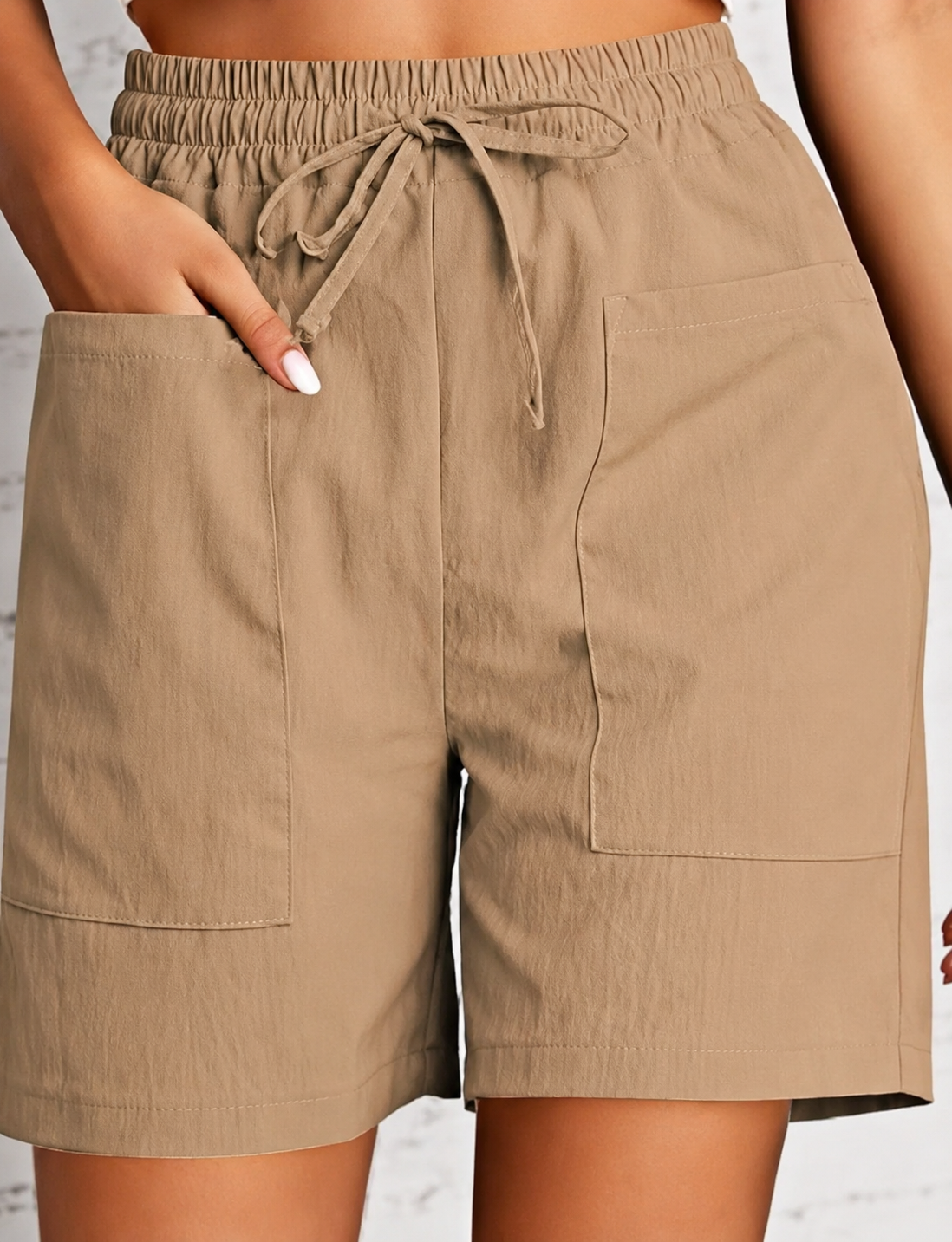 Jynn | Shorts d'été taille haute légers avec poches