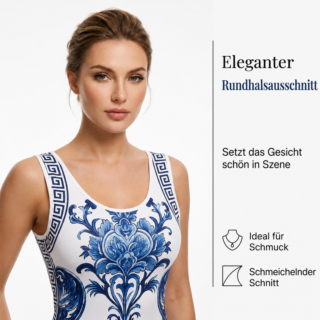 Rosemelch | Robe maxi ajustée avec motif floral