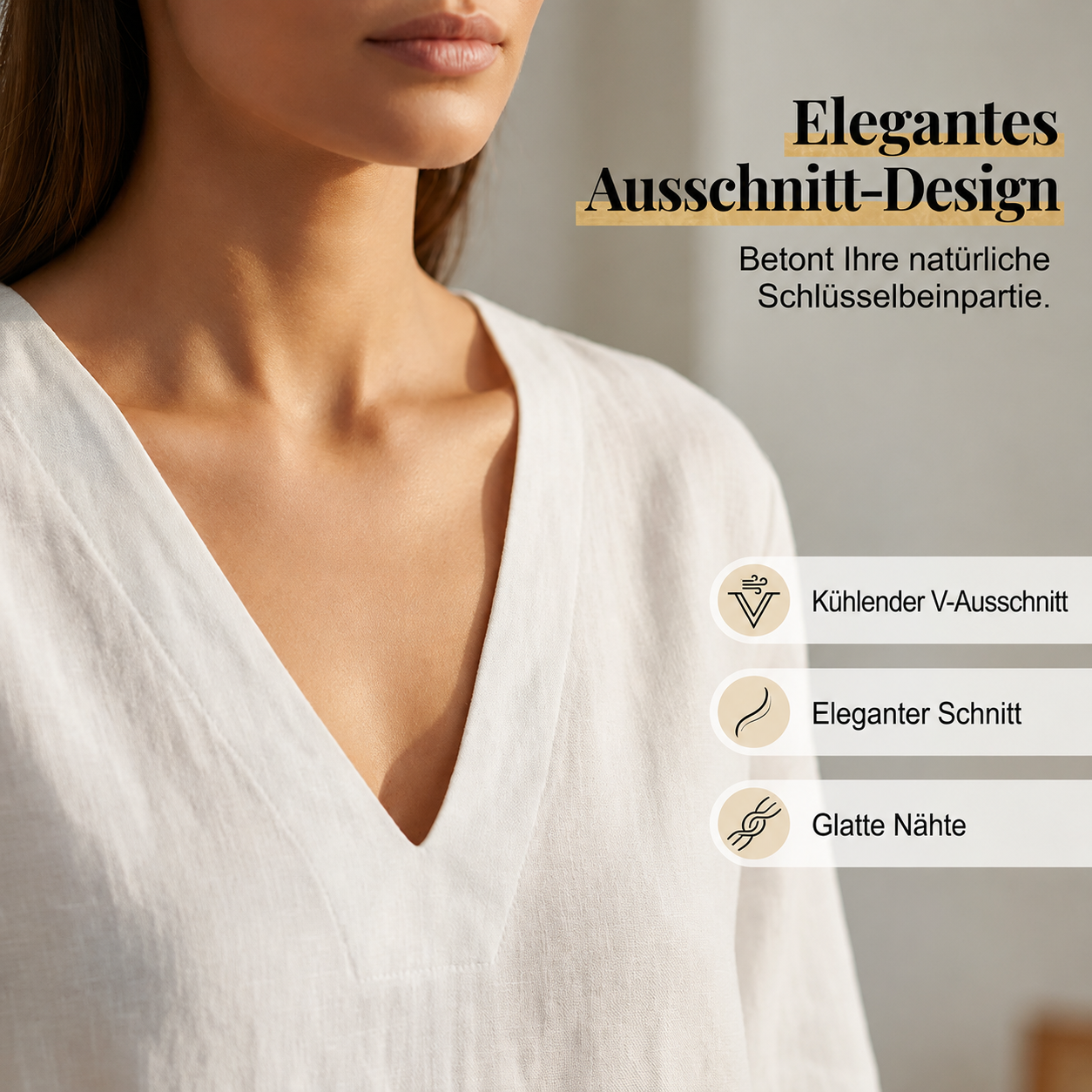 Aaleigha | Ensemble de shorts léger avec blouse à décolleté en V