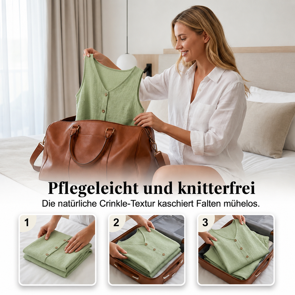 Jessika | Ensemble deux pièces confortable avec patte de boutonnage