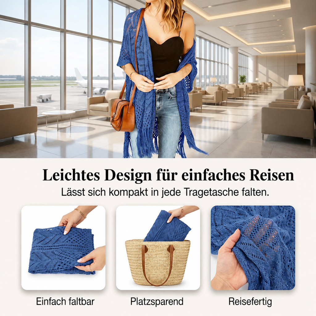 Soravina | Kimono en tricot avec franges et tombé fluide