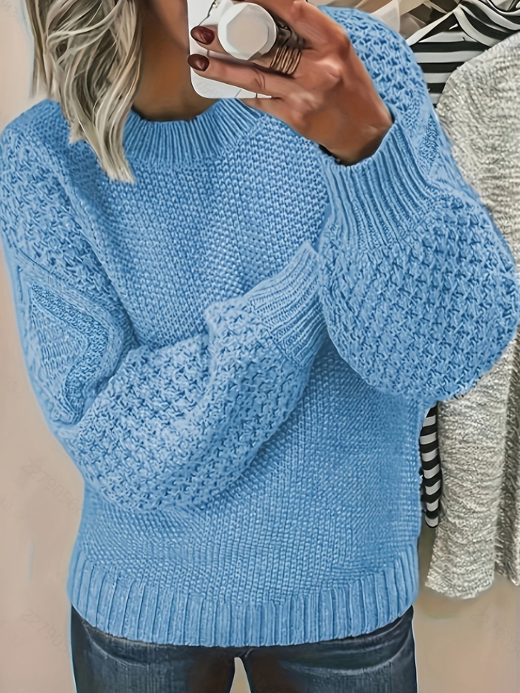 Greta | Pull en Tricot à Manches Lantern Douillet et Élégant pour Femmes