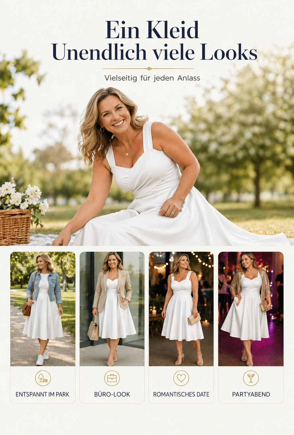 Amaina | Robe midi en A avec taille croisée