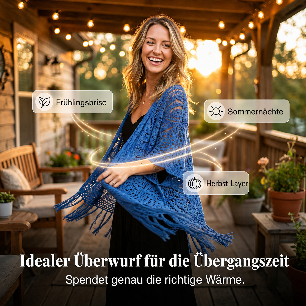 Soravina | Kimono en tricot avec franges et tombé fluide