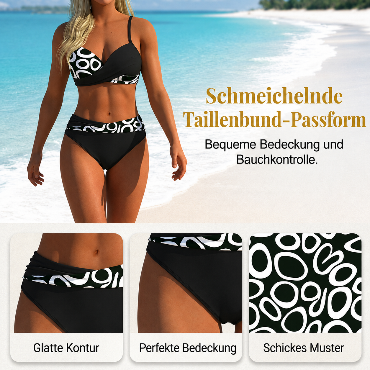 Amelisse | Bikini enveloppant féminin avec effet push-up