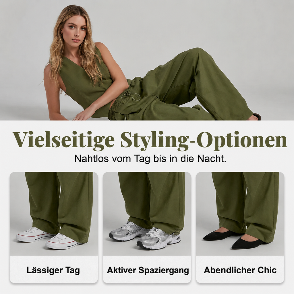 Taviana | Pantalon Harem Volumineux avec Plis