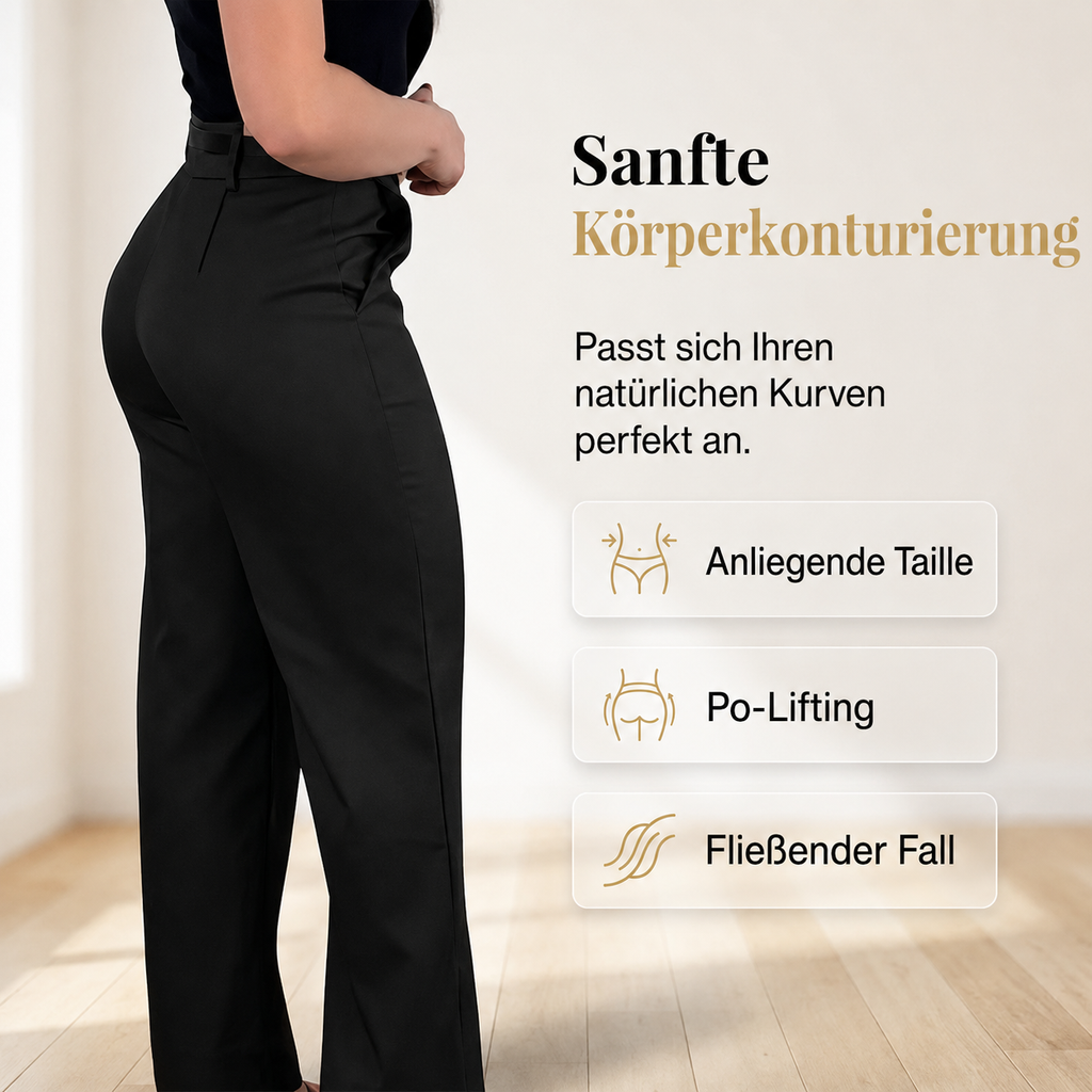 Claerra | Pantalon taille haute sculptant avec jambe large