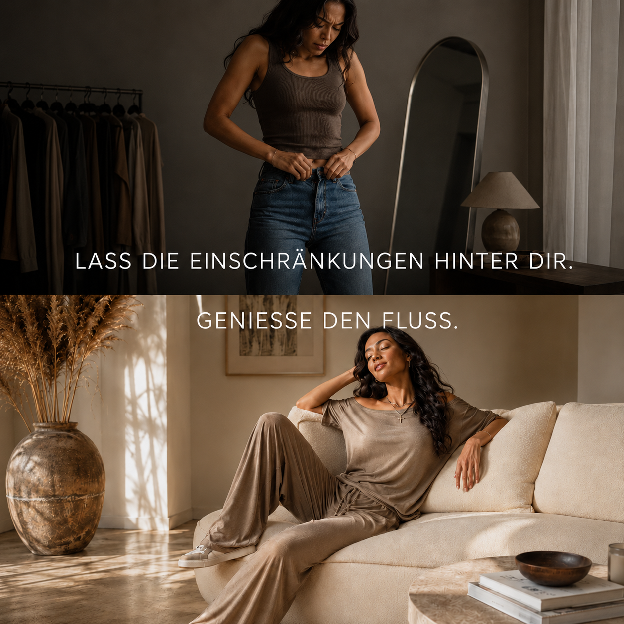 Gertreda | Ensemble deux pièces sans épaules avec pantalon large