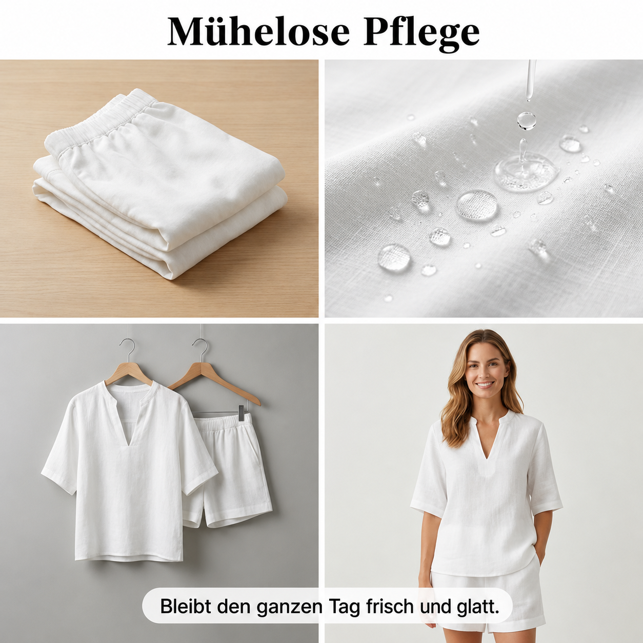 Aaleigha | Ensemble de shorts léger avec blouse à décolleté en V