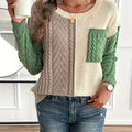 Delia | Pull en Câble Bicolore