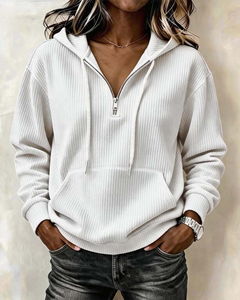 Hoodie à Manches Longues Fashion