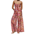 Combinaison Pantalon à Motif Abstrait pour Femme avec Nœud Frontal