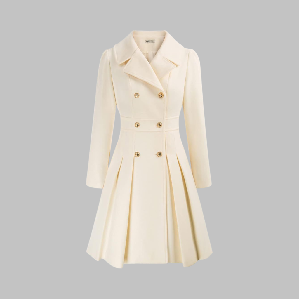 Manteau Double Boutonnage Femme – Coupe Classique et Élégance Intemporelle