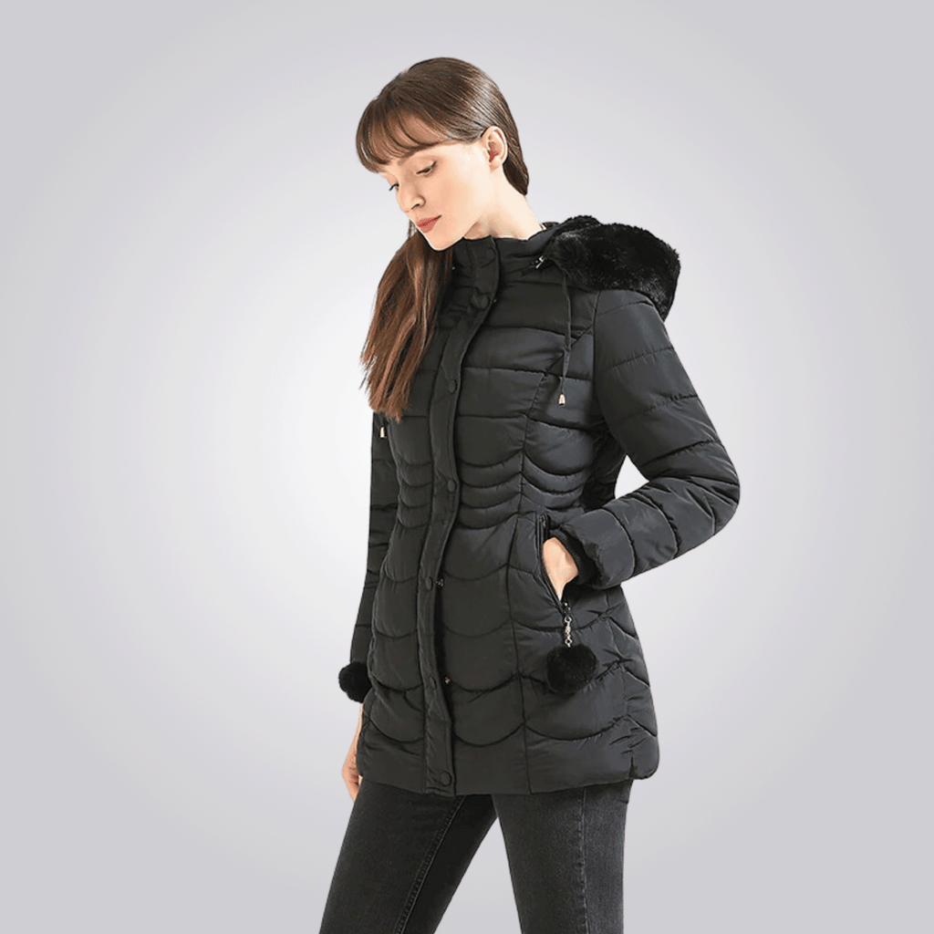 Saskia - Élégant Long Manteau D'hiver Matelassé
