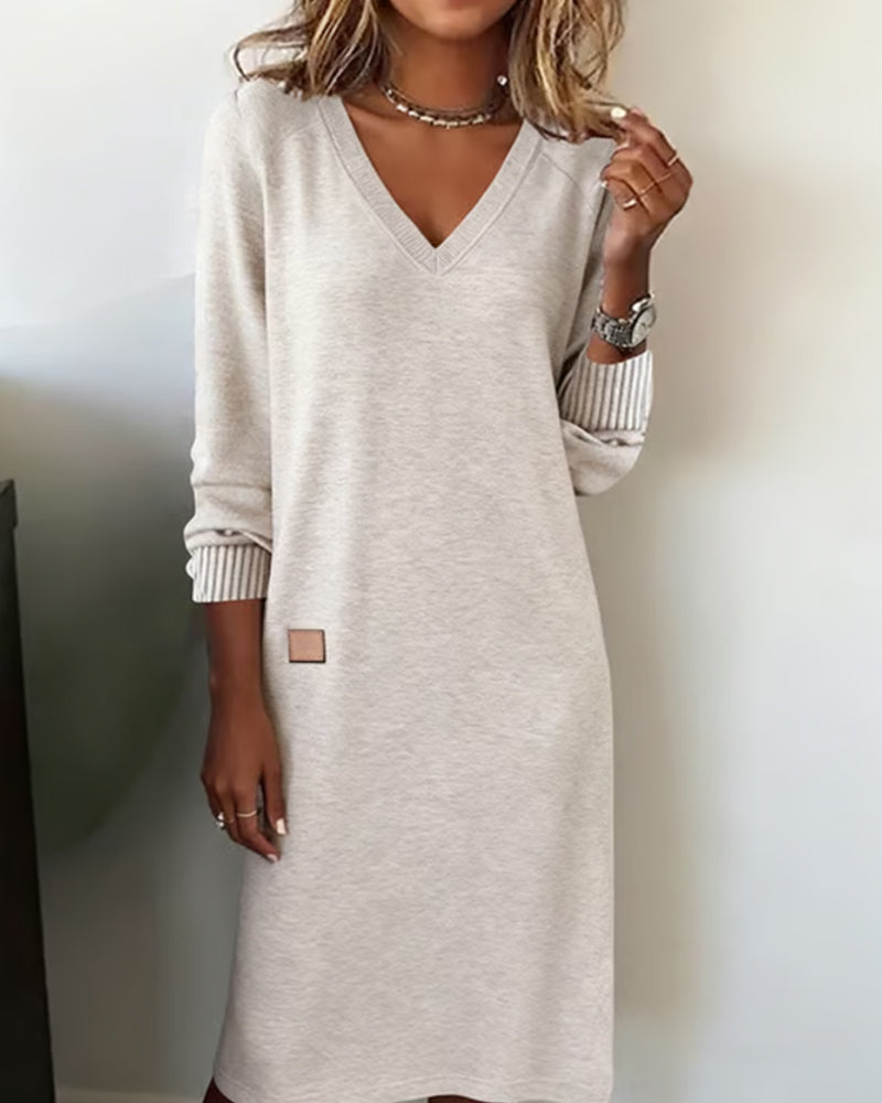 Carmen™ - Robe pull avec décolleté en V