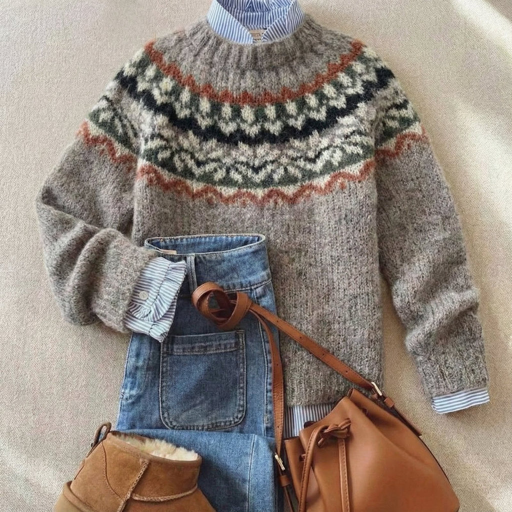 Lena | Pull en tricot doux et stylé pour femmes avec design nordique
