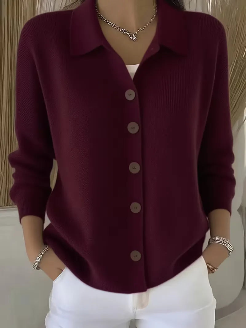 Nicole - Gilet Tricoté Élégant avec Boutons