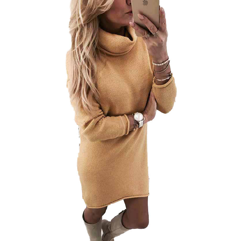 Robe Mini en Tricot Fin à Col Roulé pour Femmes de Echoarchiv