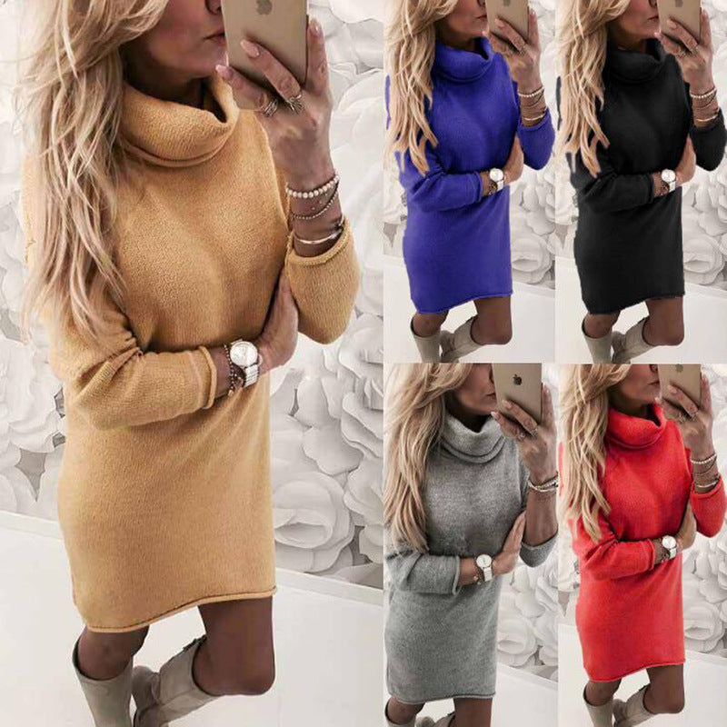 Robe Mini en Tricot Fin à Col Roulé pour Femmes de Echoarchiv