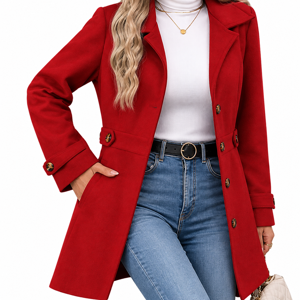 Isavelle | Manteau élégant en mélange de laine pour femmes