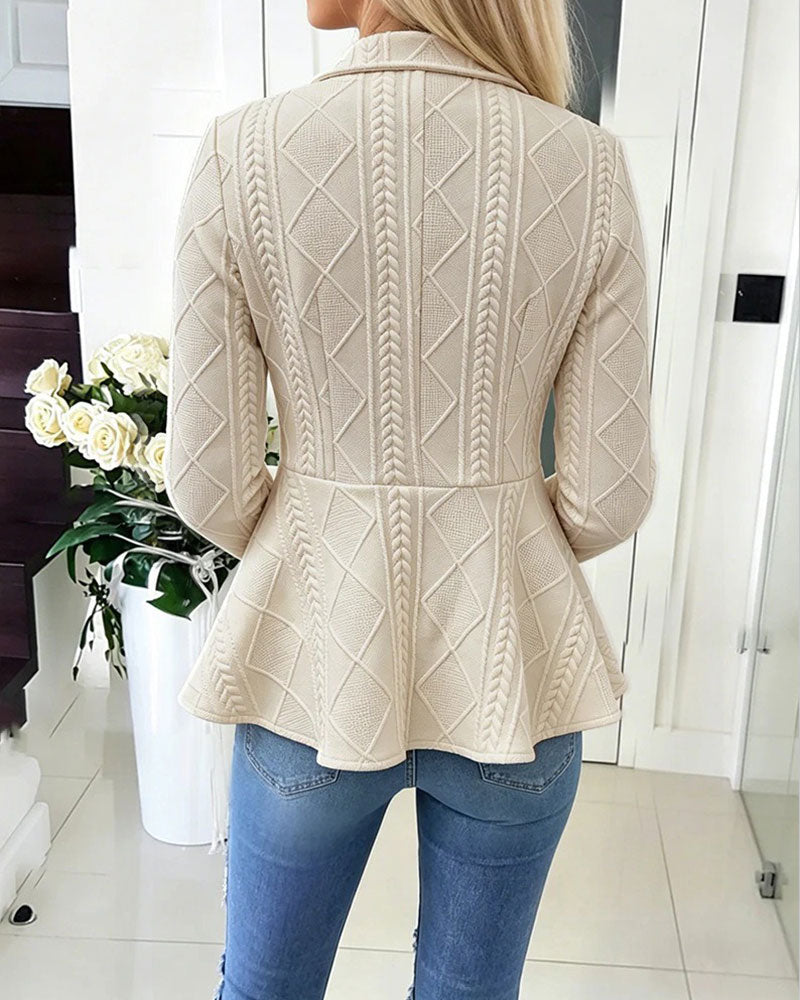 Manteau Casual à Boutons Unis