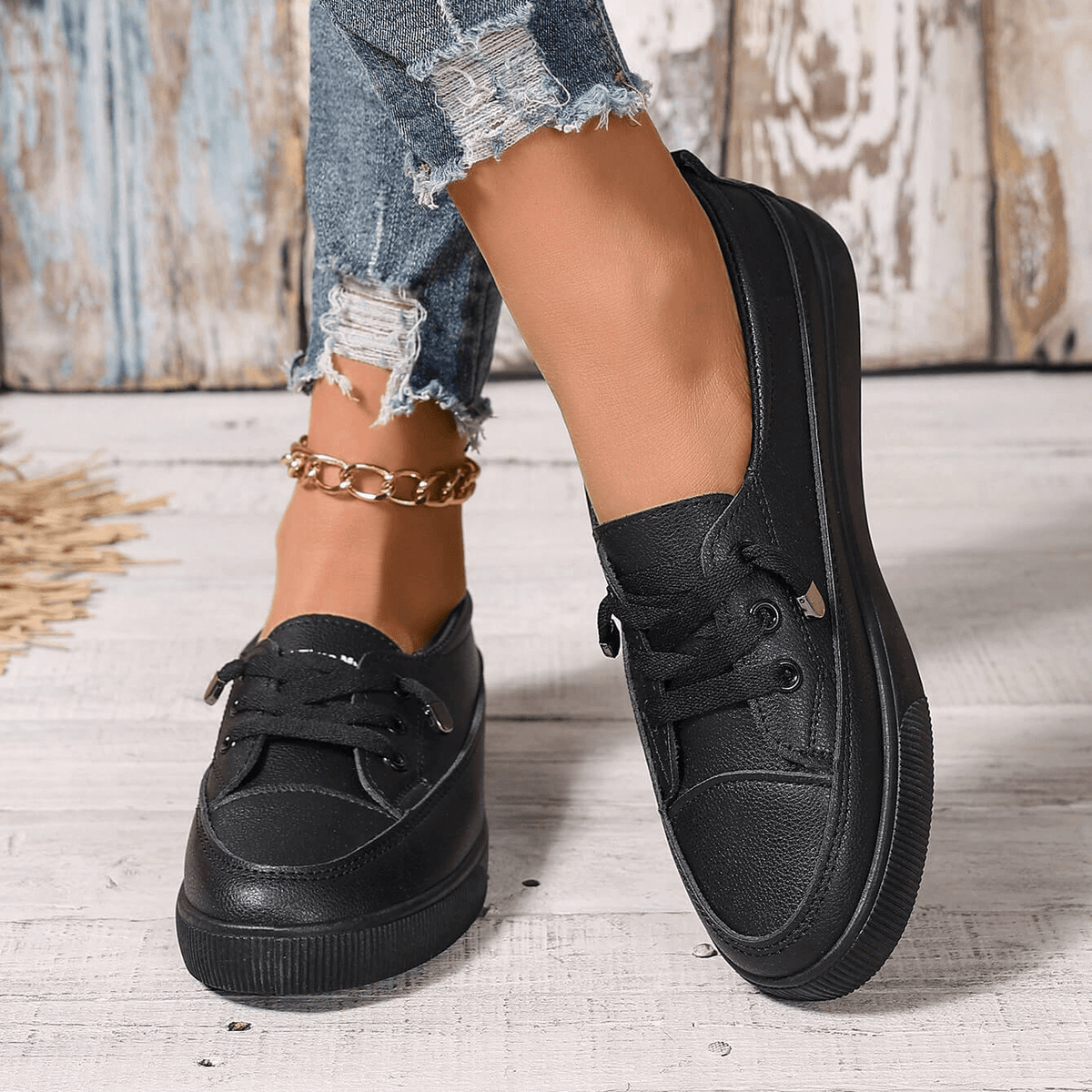 Ajelina | Chaussures à lacets orthopédiques avec semelle intérieure douce
