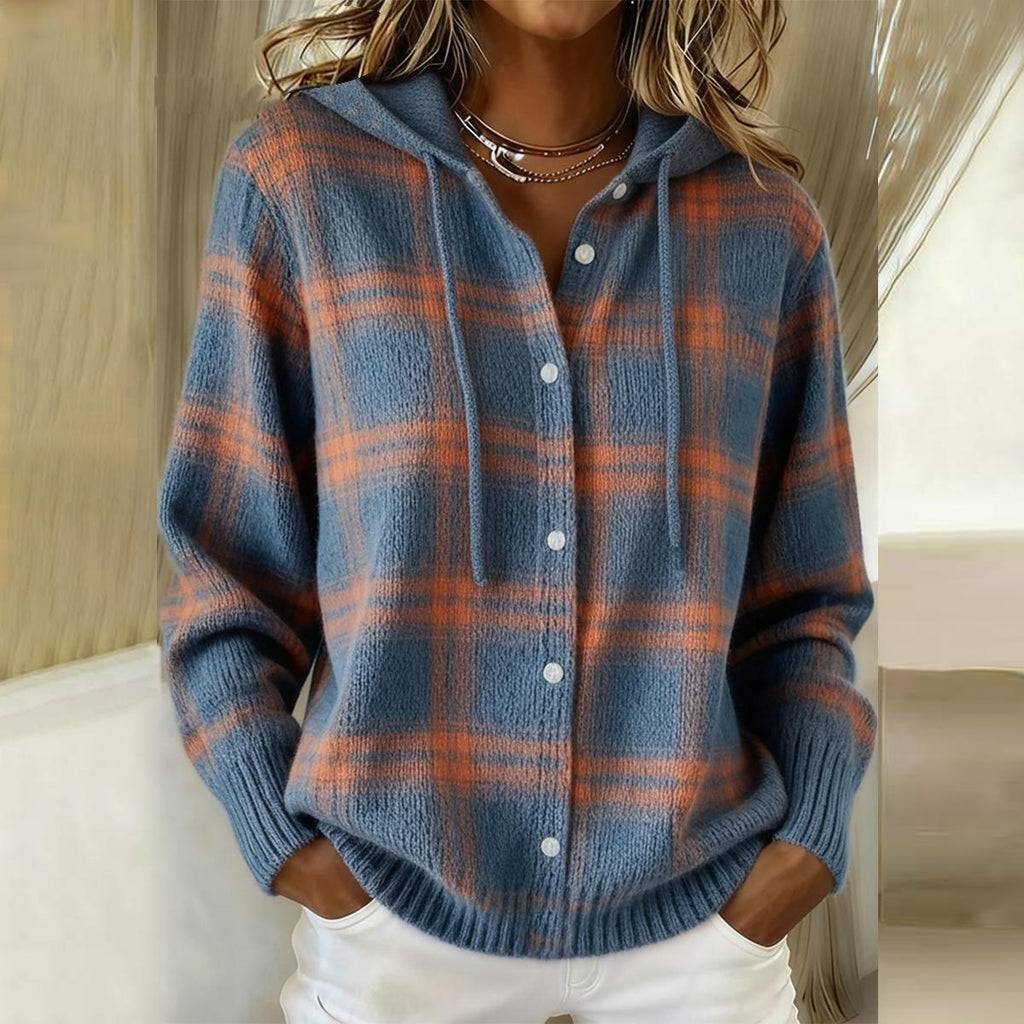 Anouk - Gilet Tricoté à Carreaux Élégant
