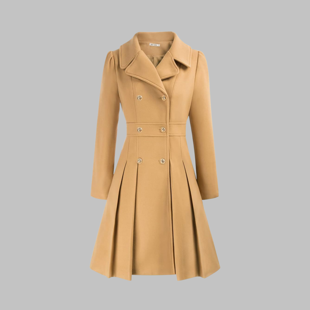 Manteau Double Boutonnage Femme – Coupe Classique et Élégance Intemporelle