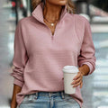Laura - Pull Long à Manches avec Col et Détail de Zip
