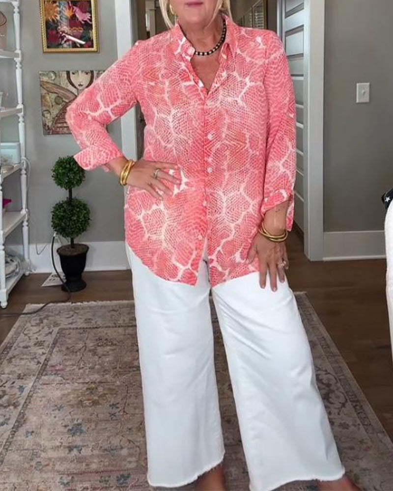 Blouse Texturée Boutonnée