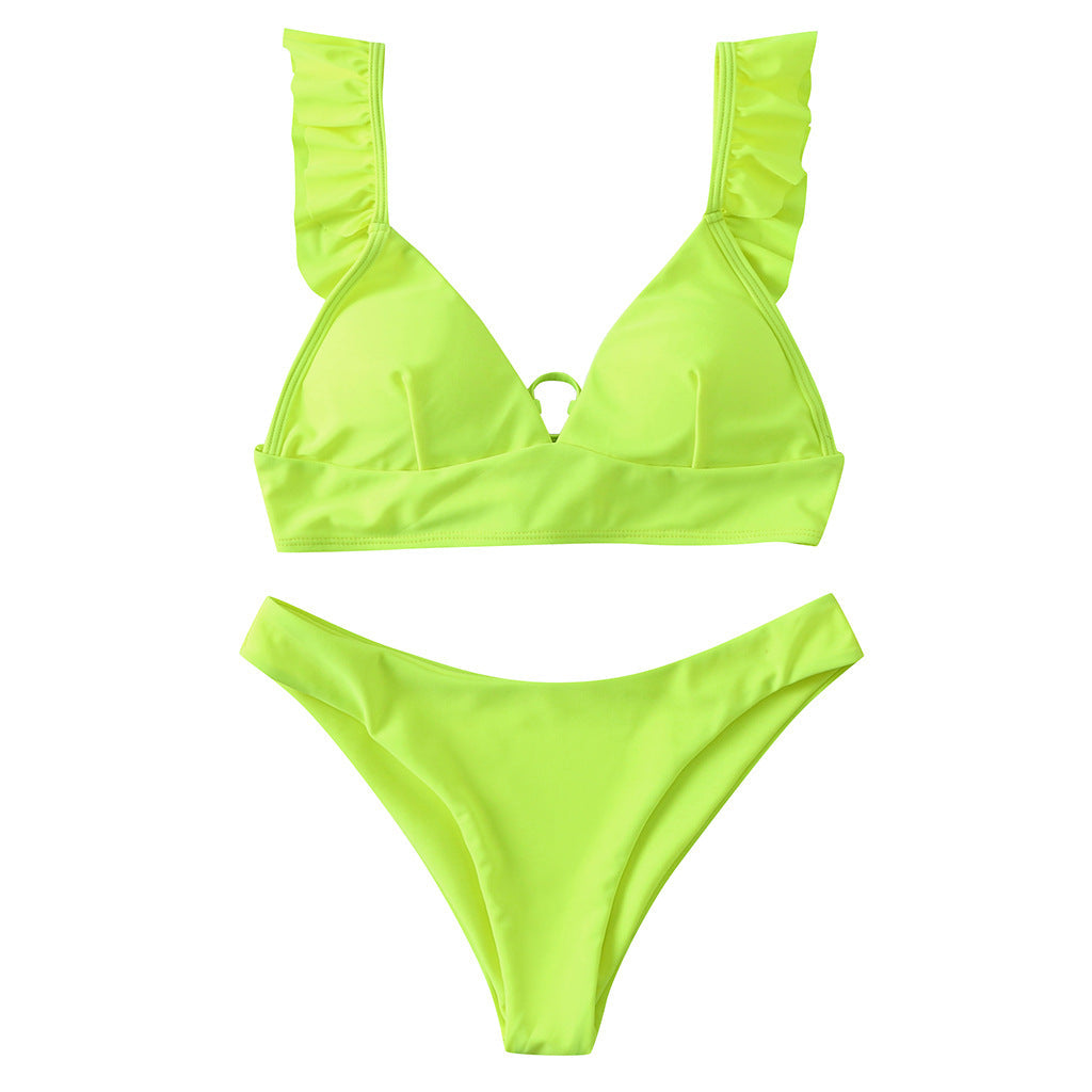 Bikini triangle pour femmes avec bretelles ajustables et design galaxie frappant R&B