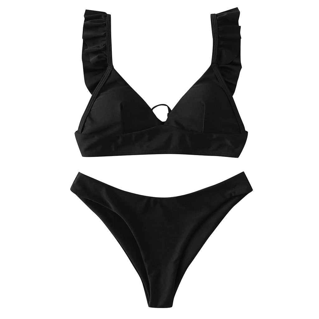 Bikini triangle pour femmes avec bretelles ajustables et design galaxie frappant R&B