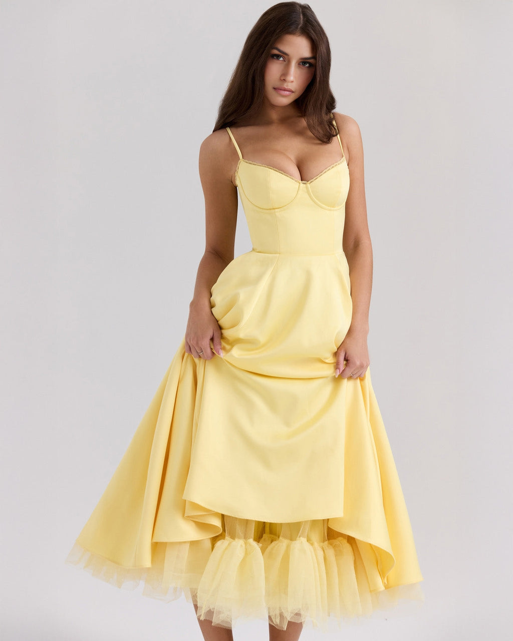 Ophira™ - Robe Midi Corset Élégante