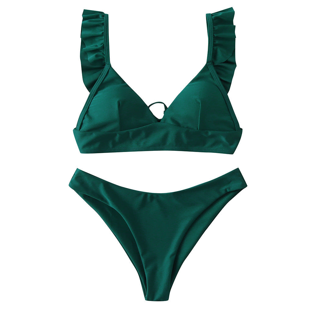 Bikini triangle pour femmes avec bretelles ajustables et design galaxie frappant R&B