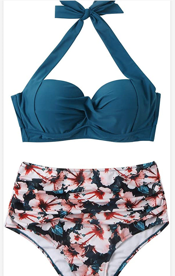 Bikini Femme à la Mode avec Culotte Haute R&B