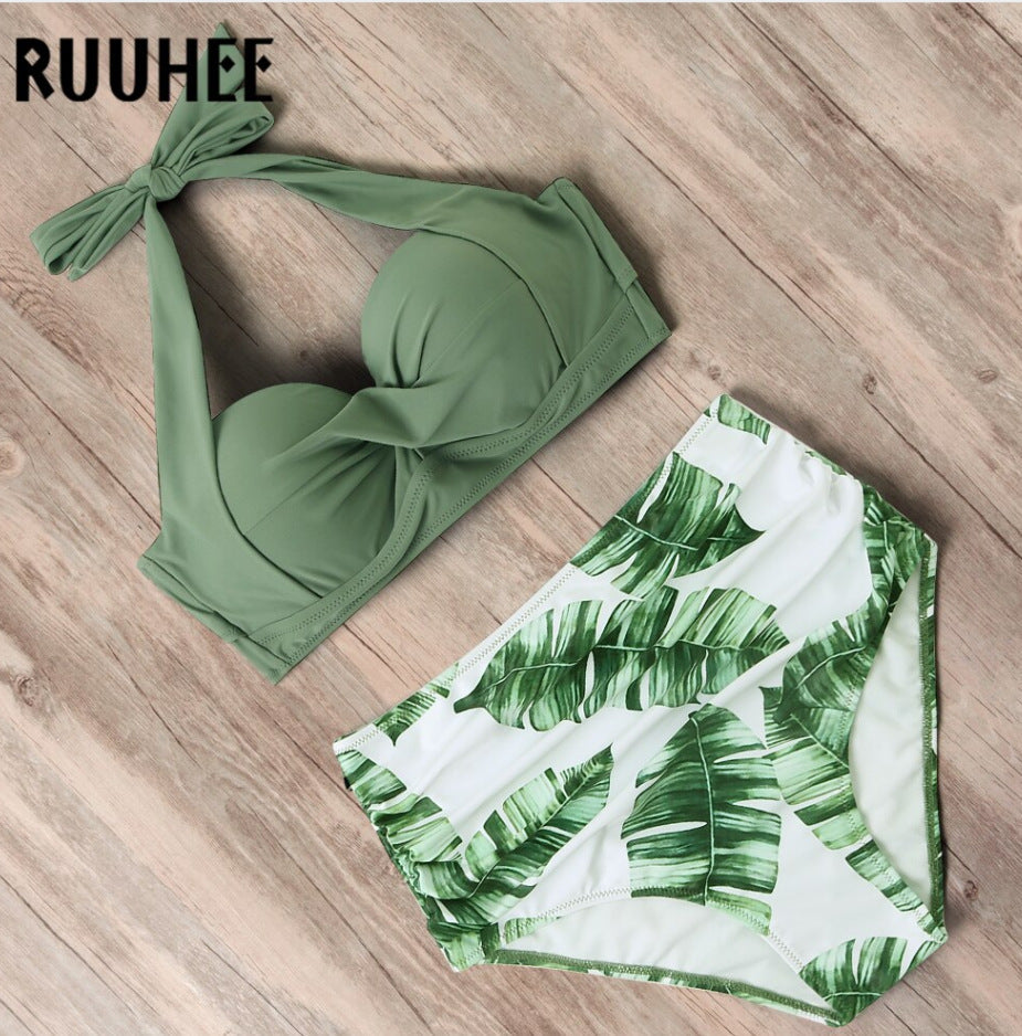 Bikini Femme à la Mode avec Culotte Haute R&B