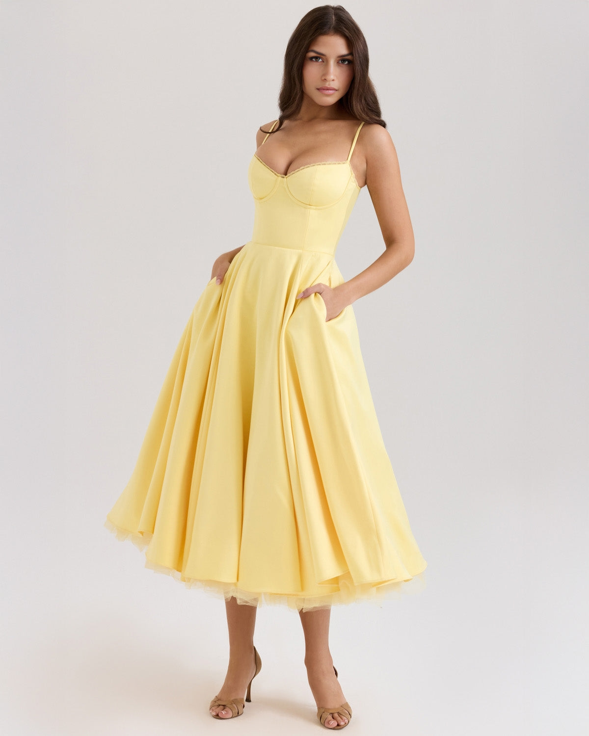 Ophira™ - Robe Midi Corset Élégante