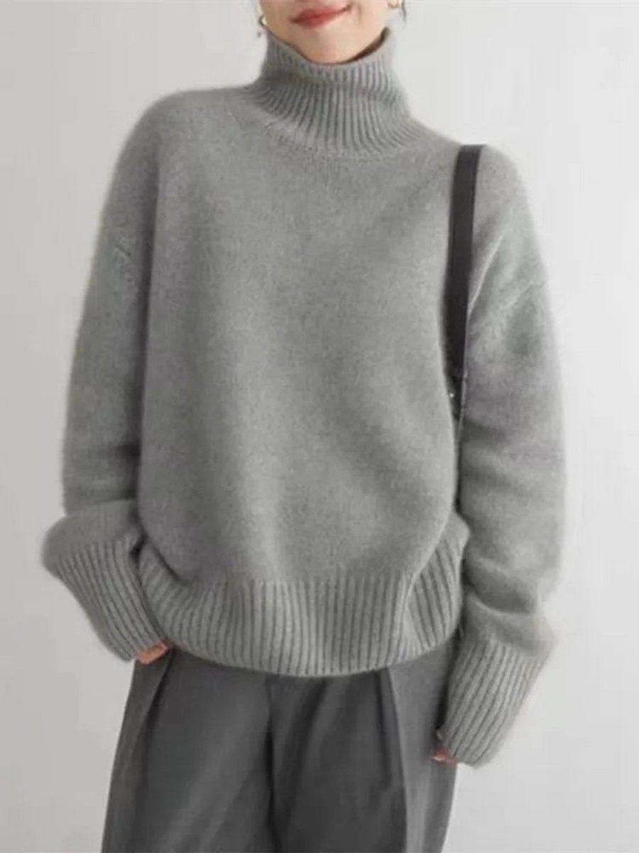 Hazel | Pull à col roulé oversized, confortable et élégant